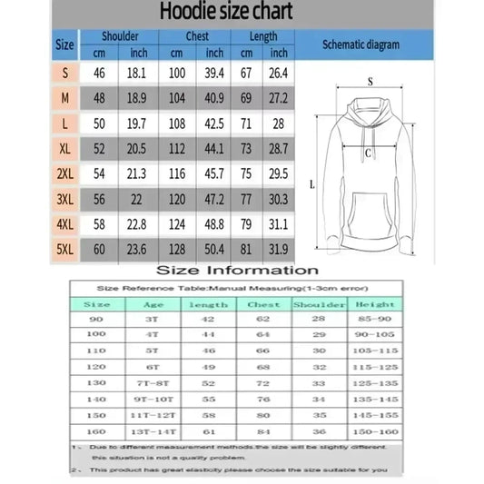Demon Slayer Men's Hoodie Sweatshirt Kamado Nezuko Anime Spring Autumn Winter Boy Harajuku Long-sleeved Parent-child Outfit