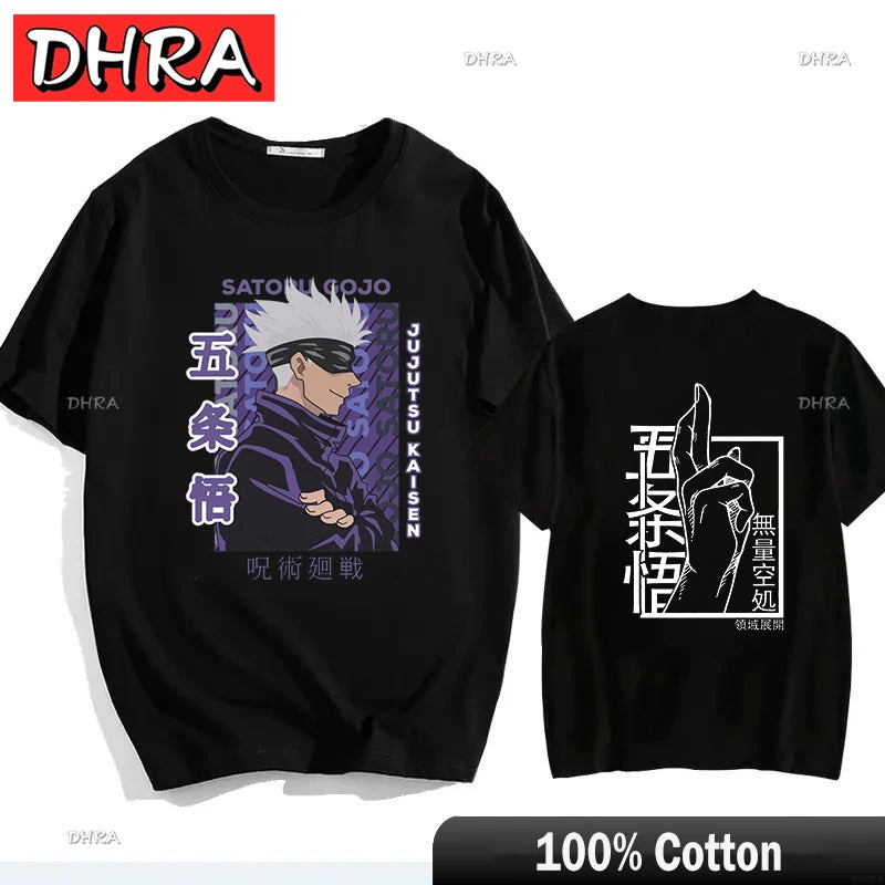 Japanese Jujutsu Kaisen Gojo Anime T-shirt Unisex Manga Gojo Satoru Graphic T Shirts Short Sleeve Tee Y2k T-shirts Cool Tops