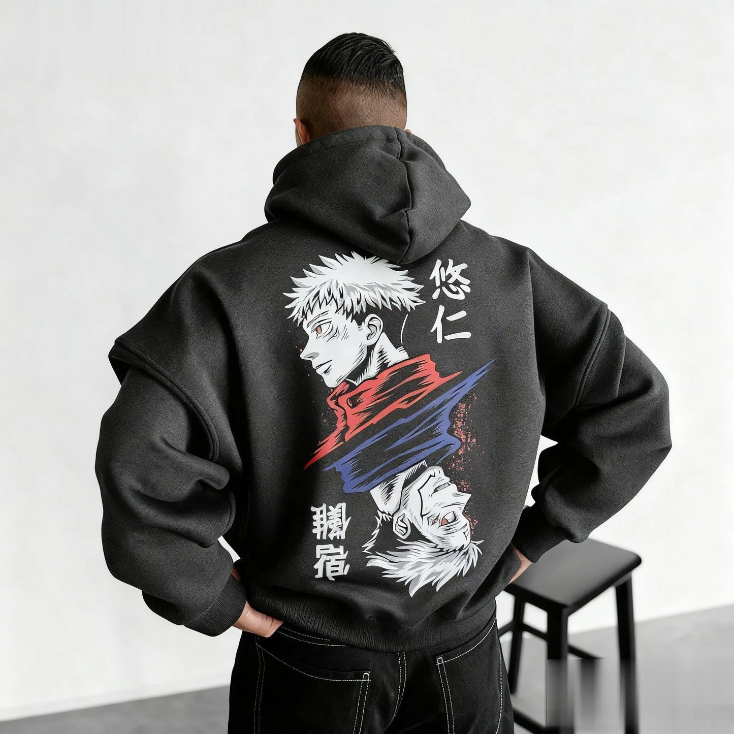 Unisex Jujutsu Kaisen Hoodie Men Women Anime Pullover Sweatshirt Streetwear  Oversized Casual Japanese Cartoon Print Hooded Tops