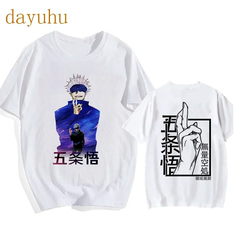 Japanese Anime Funny T Shirt Jujutsu Kaisen Shirt Gojo Satoru Yuji Itadori T-shirt Gothic Tops Tees Mange Tshirt Y2k Streetwear