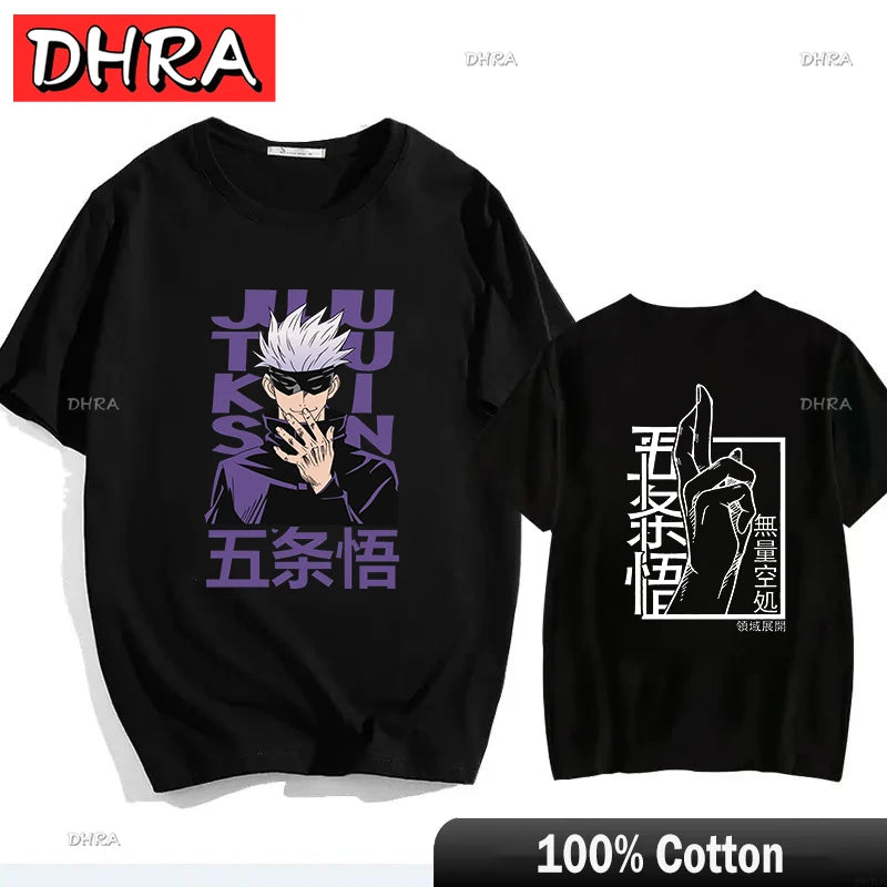 Japanese Jujutsu Kaisen Gojo Anime T-shirt Unisex Manga Gojo Satoru Graphic T Shirts Short Sleeve Tee Y2k T-shirts Cool Tops