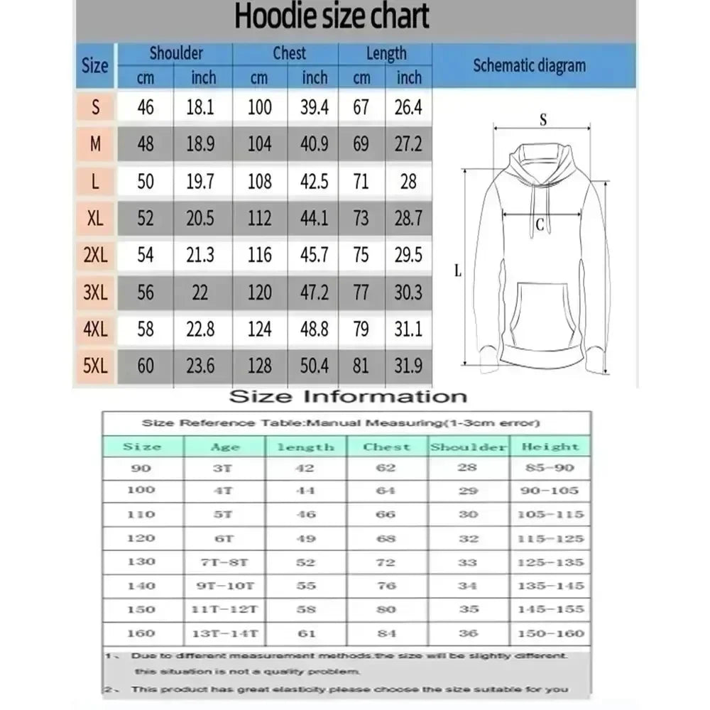 Demon Slayer Anime Red Hoodie 2025 Men's Autumn/Winter New Kamado Tanjirou Printed Casual Loose Parent Child Sweater Top