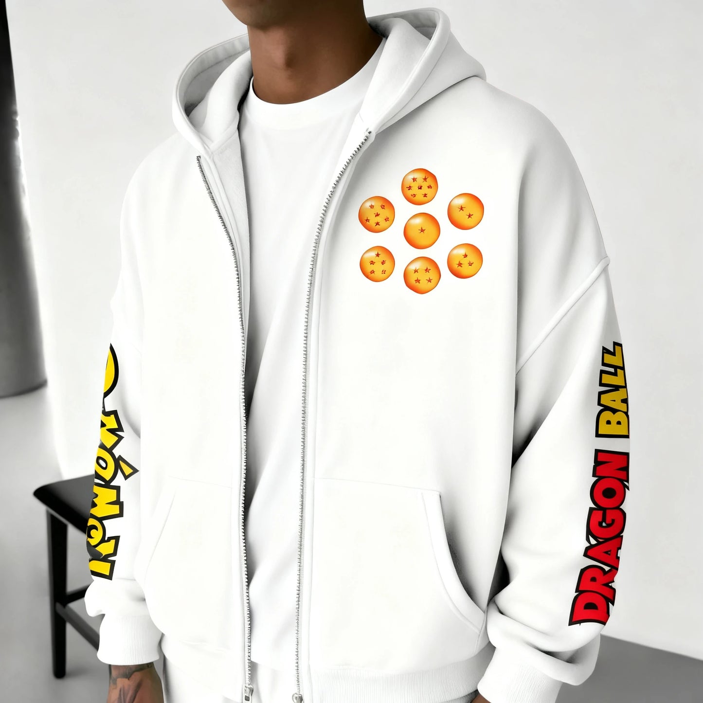 Dragon Ball Animation Printed Zipper Hoodie 2025 Men's and Women's Autumn/Winter New Style Harajuku Plus Size Trendy Casual Top