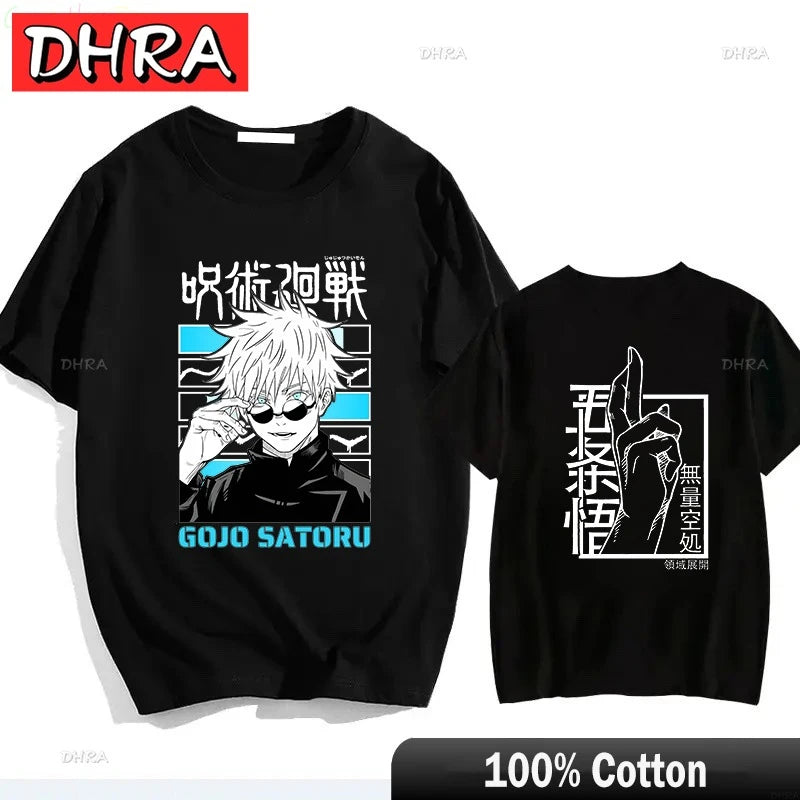 Japanese Jujutsu Kaisen Gojo Anime T-shirt Unisex Manga Gojo Satoru Graphic T Shirts Short Sleeve Tee Y2k T-shirts Cool Tops