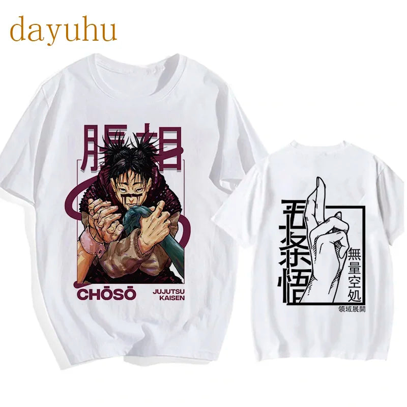 Japanese Anime Funny T Shirt Jujutsu Kaisen Shirt Gojo Satoru Yuji Itadori T-shirt Gothic Tops Tees Mange Tshirt Y2k Streetwear