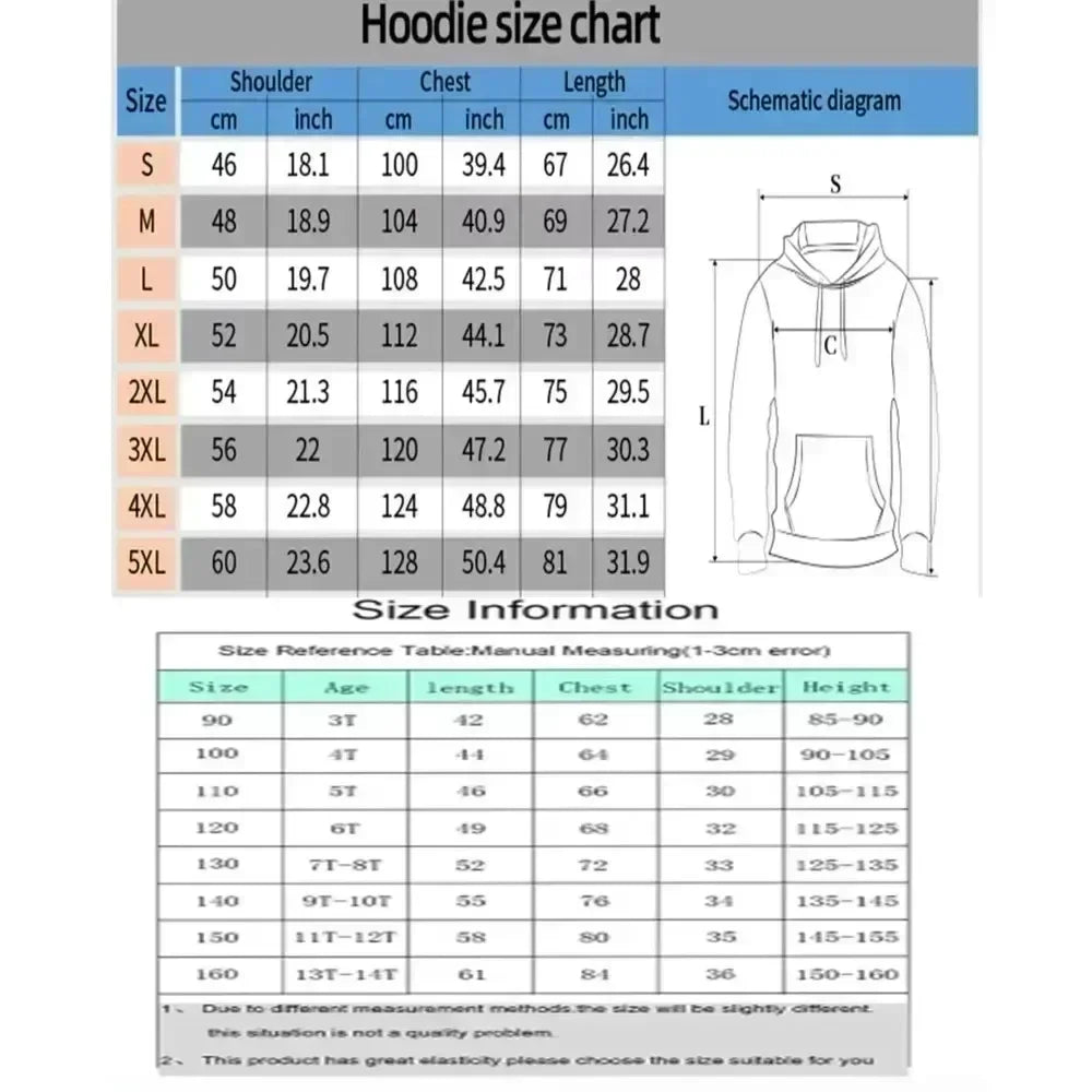 Demon Slayer Men's Hoodie Sweatshirt Kamado Nezuko Anime Spring Autumn Winter Boy Harajuku Long-sleeved Parent-child Outfit