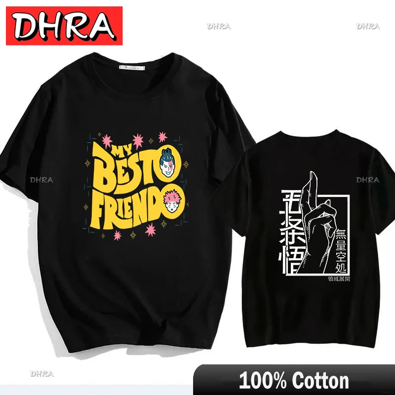 Japanese Jujutsu Kaisen Gojo Anime T-shirt Unisex Manga Gojo Satoru Graphic T Shirts Short Sleeve Tee Y2k T-shirts Cool Tops