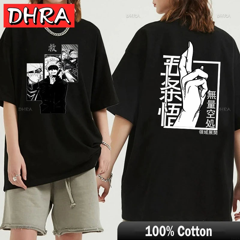 Japanese Jujutsu Kaisen Gojo Anime T-shirt Unisex Manga Gojo Satoru Graphic T Shirts Short Sleeve Tee Y2k T-shirts Cool Tops