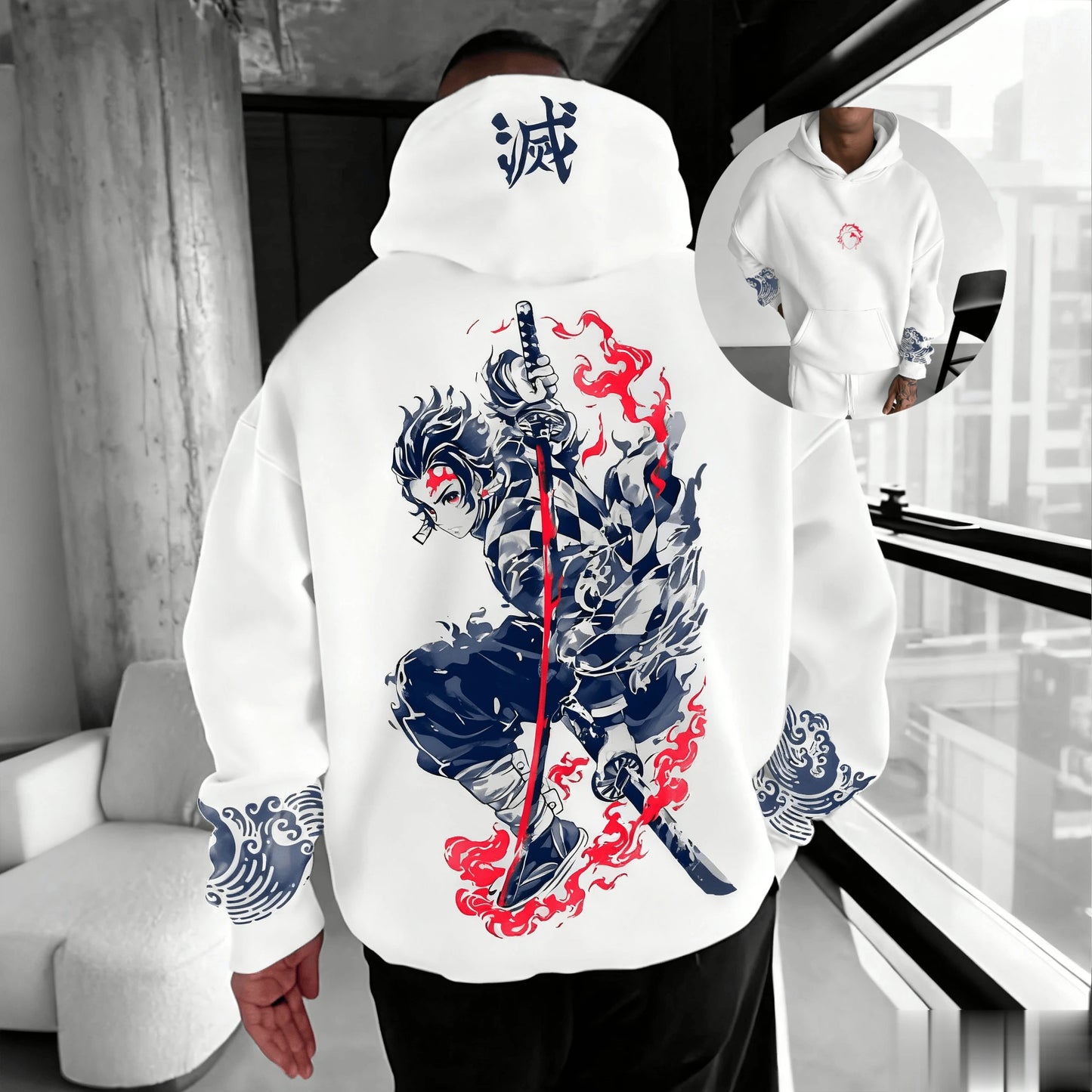 25 Cosplay Fashion Demon Slayer Hooded Sweatshirt Men Women Anime Pullover Hoodie Oversize Casual Streetwear Long Sleeve Autumn