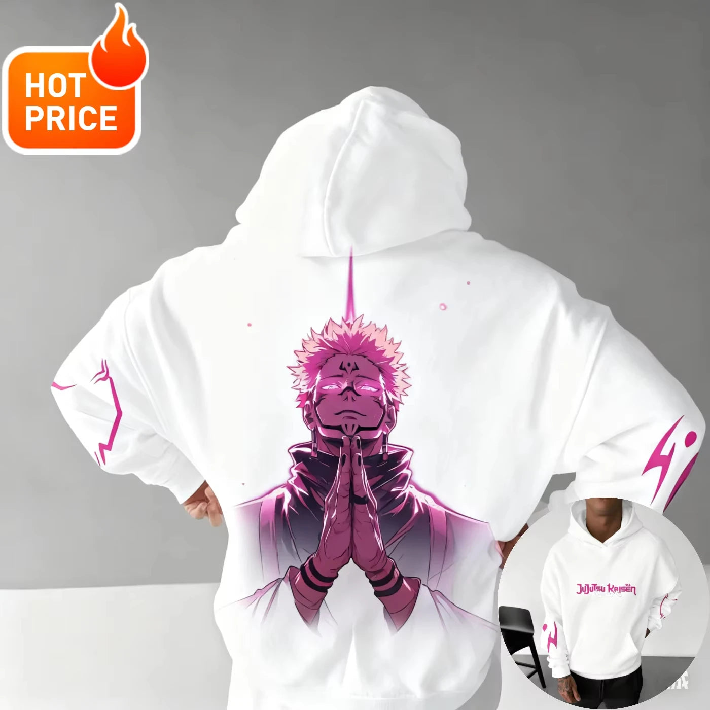 Jujutsu Kaisen 2026 New Hot Sukuna Harajuku Winter Hoodie Men Streetwear Vintage Oversized Hooded Sweatshirt Women Unisex Top