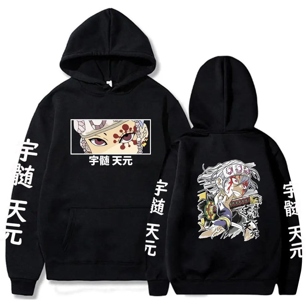 Hot Anime Demon Slayer Uzui Tengen Hoodies Pullovers Tops Harajuku Manga Kimetsu No Yaiba Man Women Sweatshirts