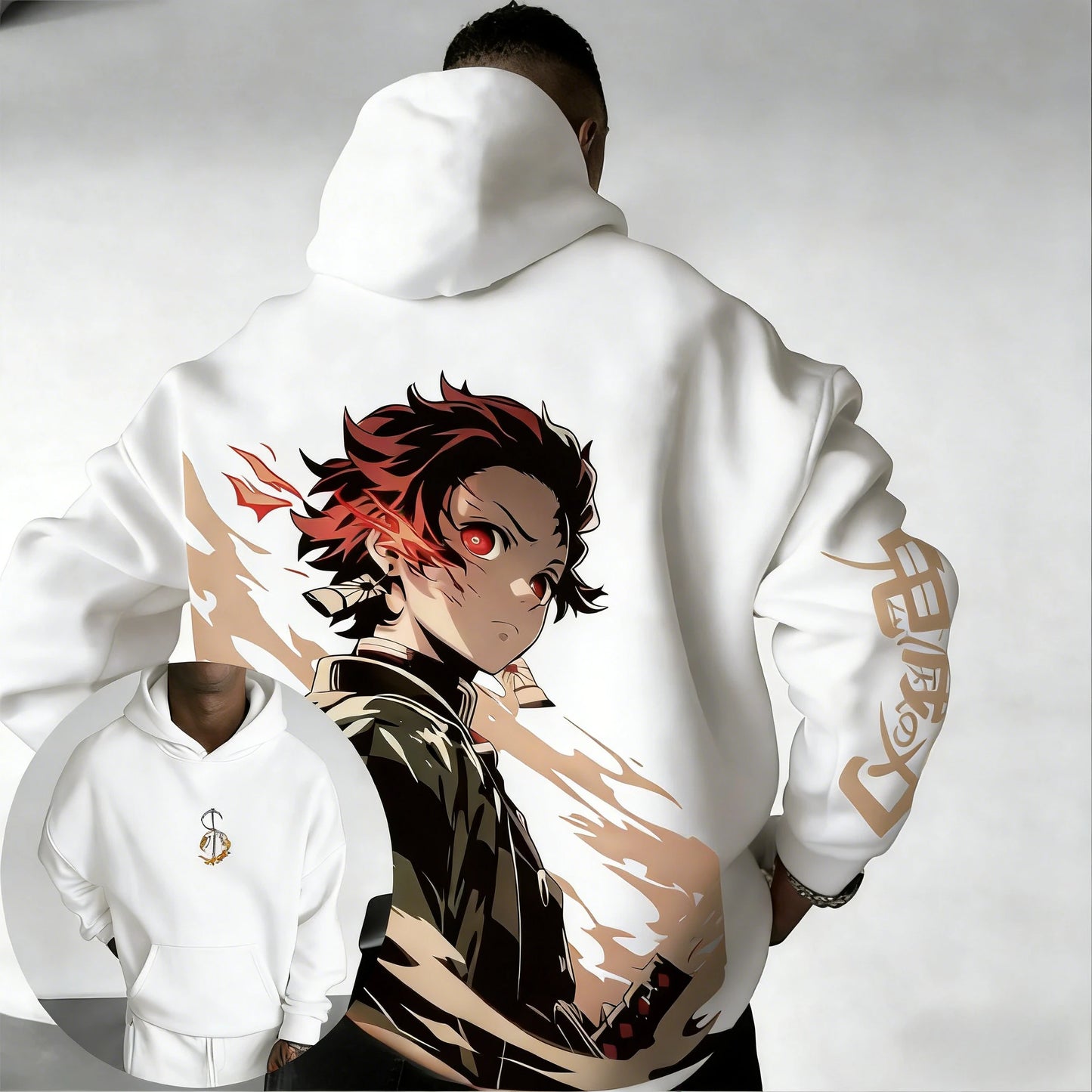 Demon Slayer Spring/Summer Hoodie 2026 Men's and Women's New Tanjirou Anime Printed Harajuku Loose Casual Parent Child Sweater