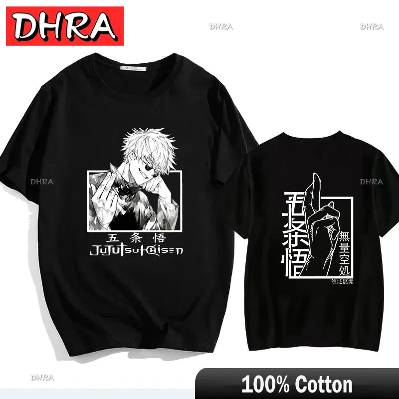 Japanese Jujutsu Kaisen Gojo Anime T-shirt Unisex Manga Gojo Satoru Graphic T Shirts Short Sleeve Tee Y2k T-shirts Cool Tops