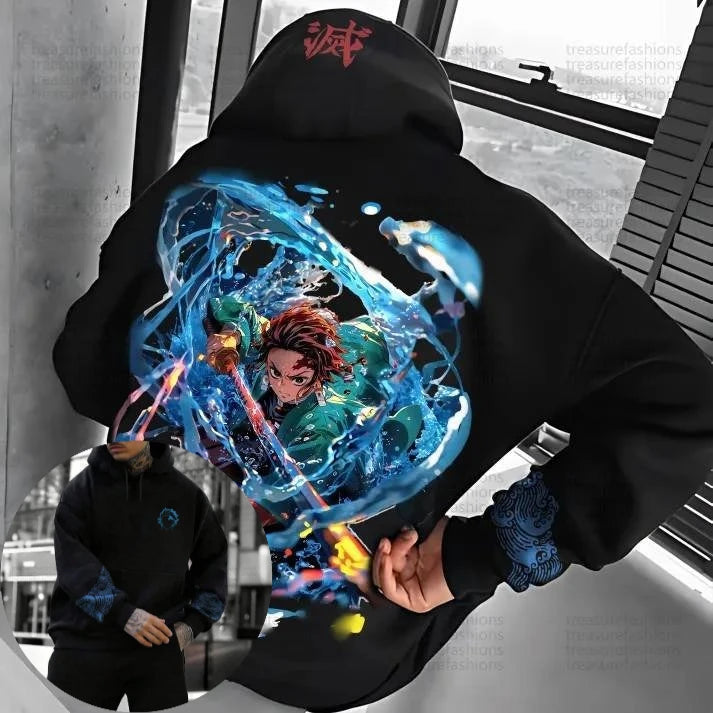 Autumn Fashion New Anime Hoodie Demon Slayer Sweatshirt Men Women Cosplay Oversized Casual Pullover Long Sleeves Top Streetwear
