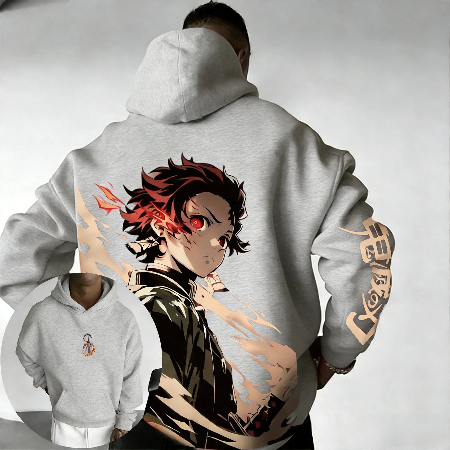 Demon Slayer Spring/Summer Hoodie 2026 Men's and Women's New Tanjirou Anime Printed Harajuku Loose Casual Parent Child Sweater
