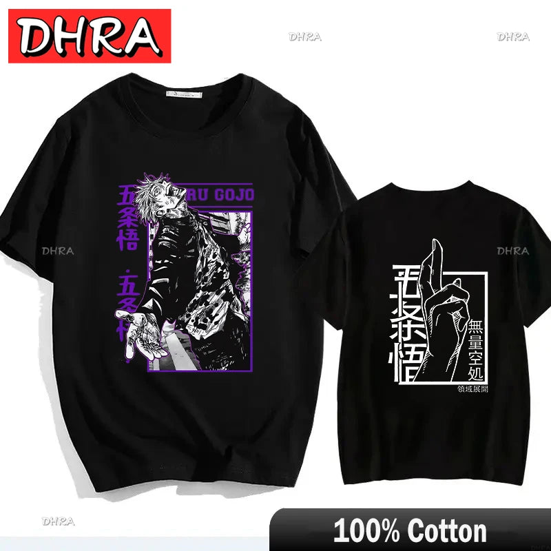 Japanese Jujutsu Kaisen Gojo Anime T-shirt Unisex Manga Gojo Satoru Graphic T Shirts Short Sleeve Tee Y2k T-shirts Cool Tops