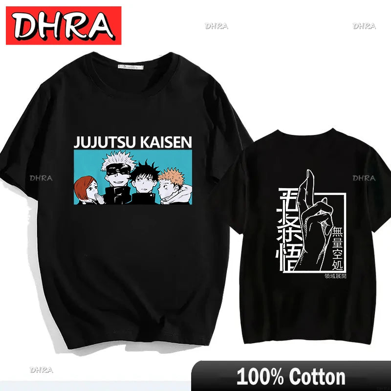 Japanese Jujutsu Kaisen Gojo Anime T-shirt Unisex Manga Gojo Satoru Graphic T Shirts Short Sleeve Tee Y2k T-shirts Cool Tops