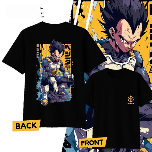 Anime Dragon Ball Vegeta Pure Cotton T-shirt 2026 Summer Men's and Women's Fashion Casual Short Sleeved T-shirt Streetwear