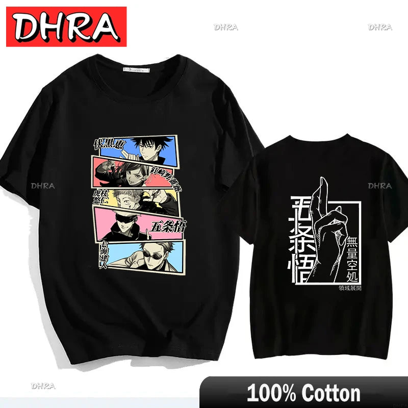 Japanese Jujutsu Kaisen Gojo Anime T-shirt Unisex Manga Gojo Satoru Graphic T Shirts Short Sleeve Tee Y2k T-shirts Cool Tops