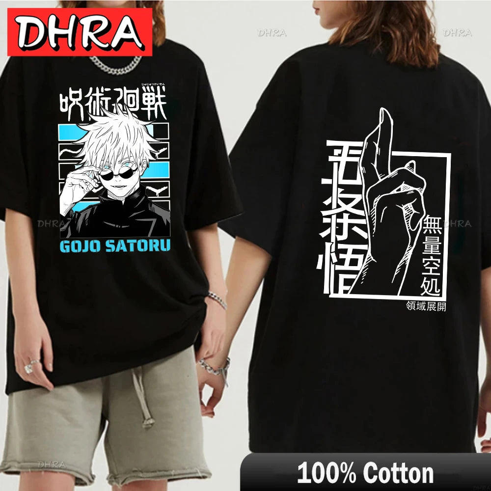 Japanese Jujutsu Kaisen Gojo Anime T-shirt Unisex Manga Gojo Satoru Graphic T Shirts Short Sleeve Tee Y2k T-shirts Cool Tops