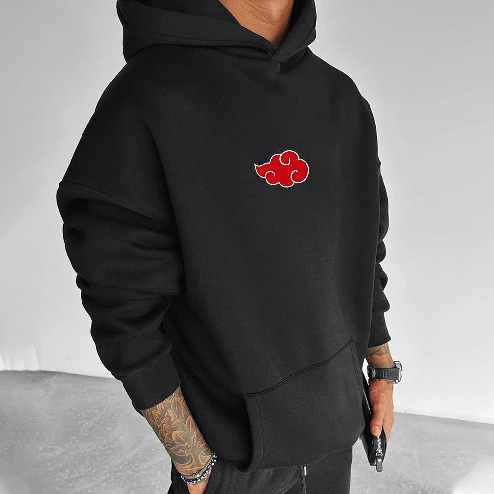 Naruto Sasuke Loose Hoodie Japanese Anime Periphery 2025 Autumn and Winter Men's and Women's Pure Cotton Fashion Sweater Top