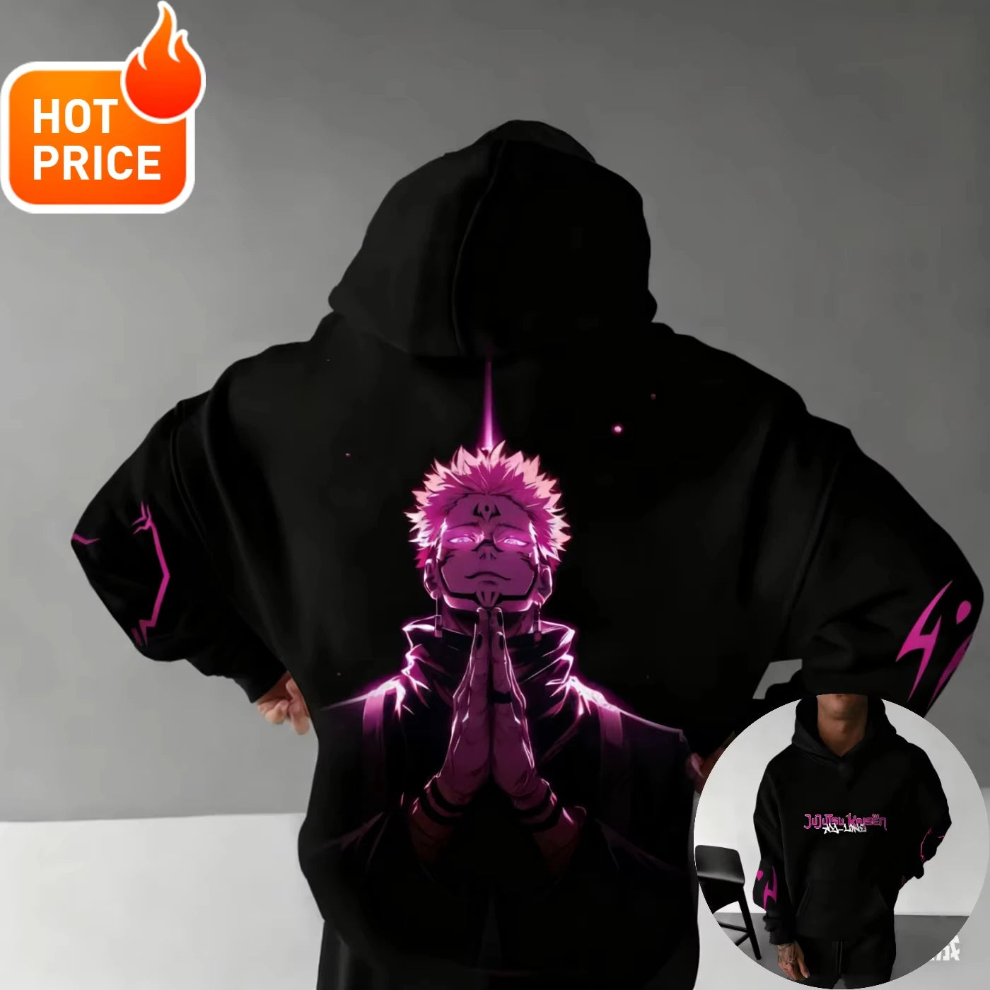 Jujutsu Kaisen 2026 New Hot Sukuna Harajuku Winter Hoodie Men Streetwear Vintage Oversized Hooded Sweatshirt Women Unisex Top