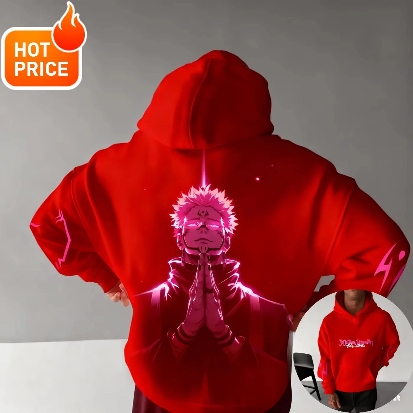 Jujutsu Kaisen 2026 New Hot Sukuna Harajuku Winter Hoodie Men Streetwear Vintage Oversized Hooded Sweatshirt Women Unisex Top