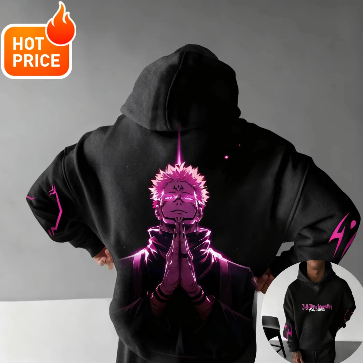 Jujutsu Kaisen 2026 New Hot Sukuna Harajuku Winter Hoodie Men Streetwear Vintage Oversized Hooded Sweatshirt Women Unisex Top