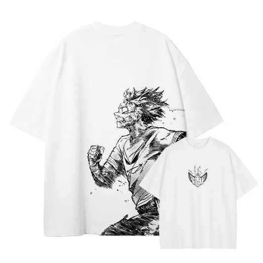 Anime Midoriya Izuku T Shirt My Hero Deku Vintage Cotton Tops Tees Breathable Manga Short Sleeve Oversized T-shirt 100_ Cotton