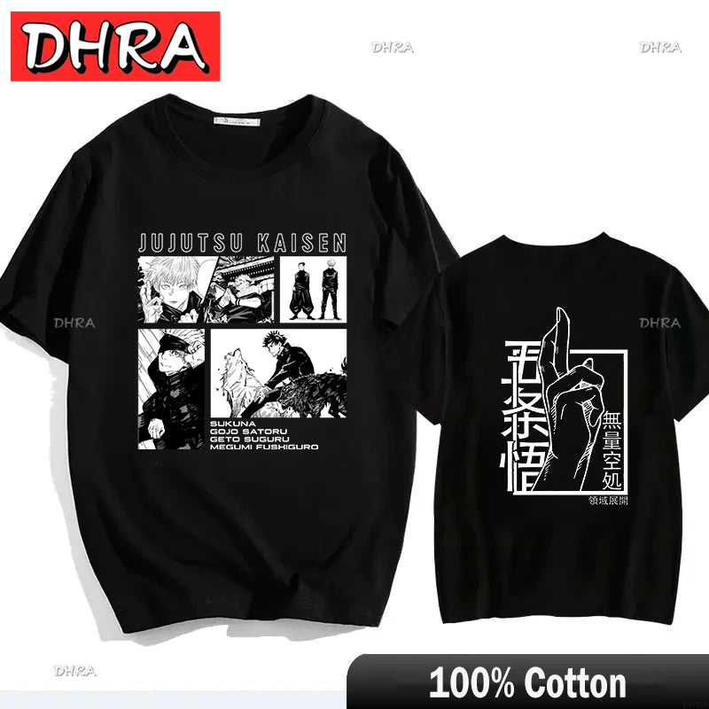Japanese Jujutsu Kaisen Gojo Anime T-shirt Unisex Manga Gojo Satoru Graphic T Shirts Short Sleeve Tee Y2k T-shirts Cool Tops