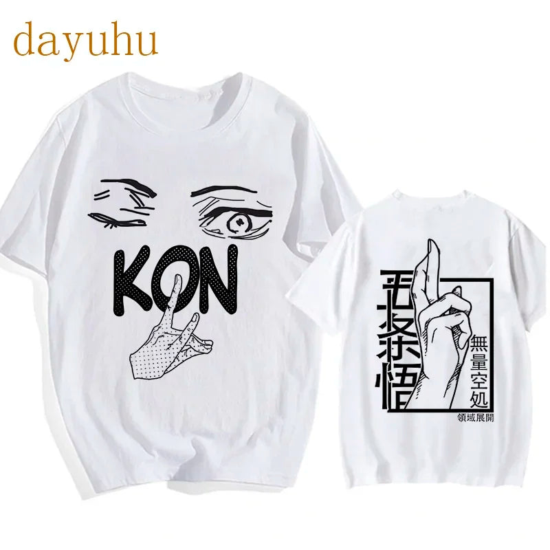 Japanese Anime Funny T Shirt Jujutsu Kaisen Shirt Gojo Satoru Yuji Itadori T-shirt Gothic Tops Tees Mange Tshirt Y2k Streetwear