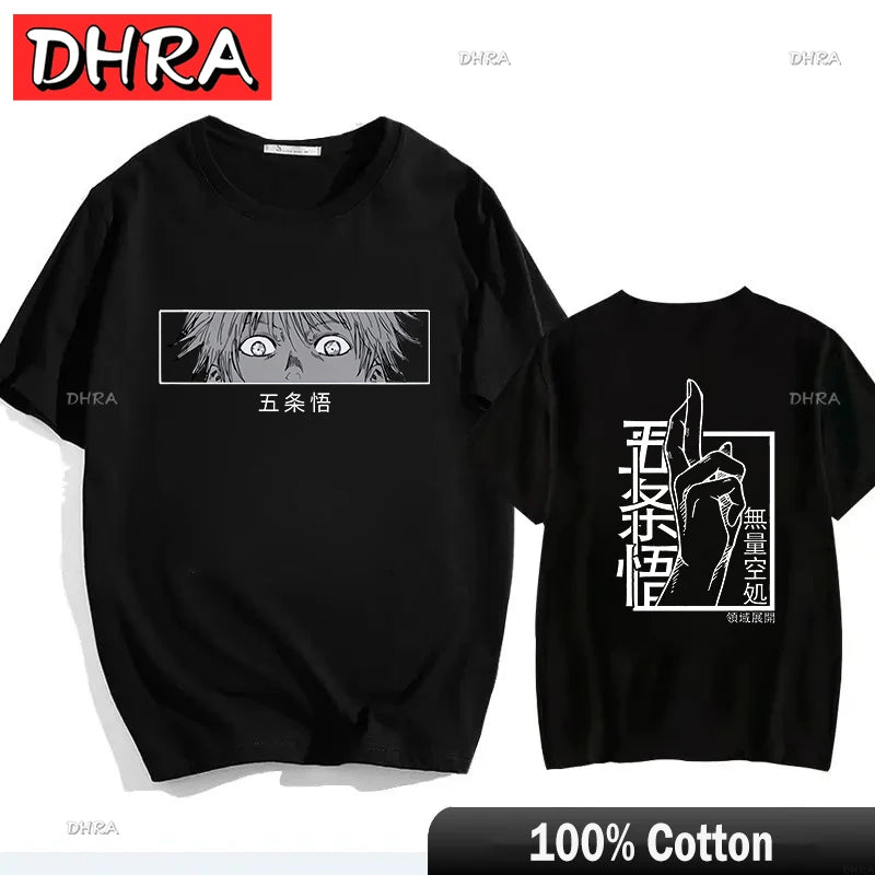 Japanese Jujutsu Kaisen Gojo Anime T-shirt Unisex Manga Gojo Satoru Graphic T Shirts Short Sleeve Tee Y2k T-shirts Cool Tops