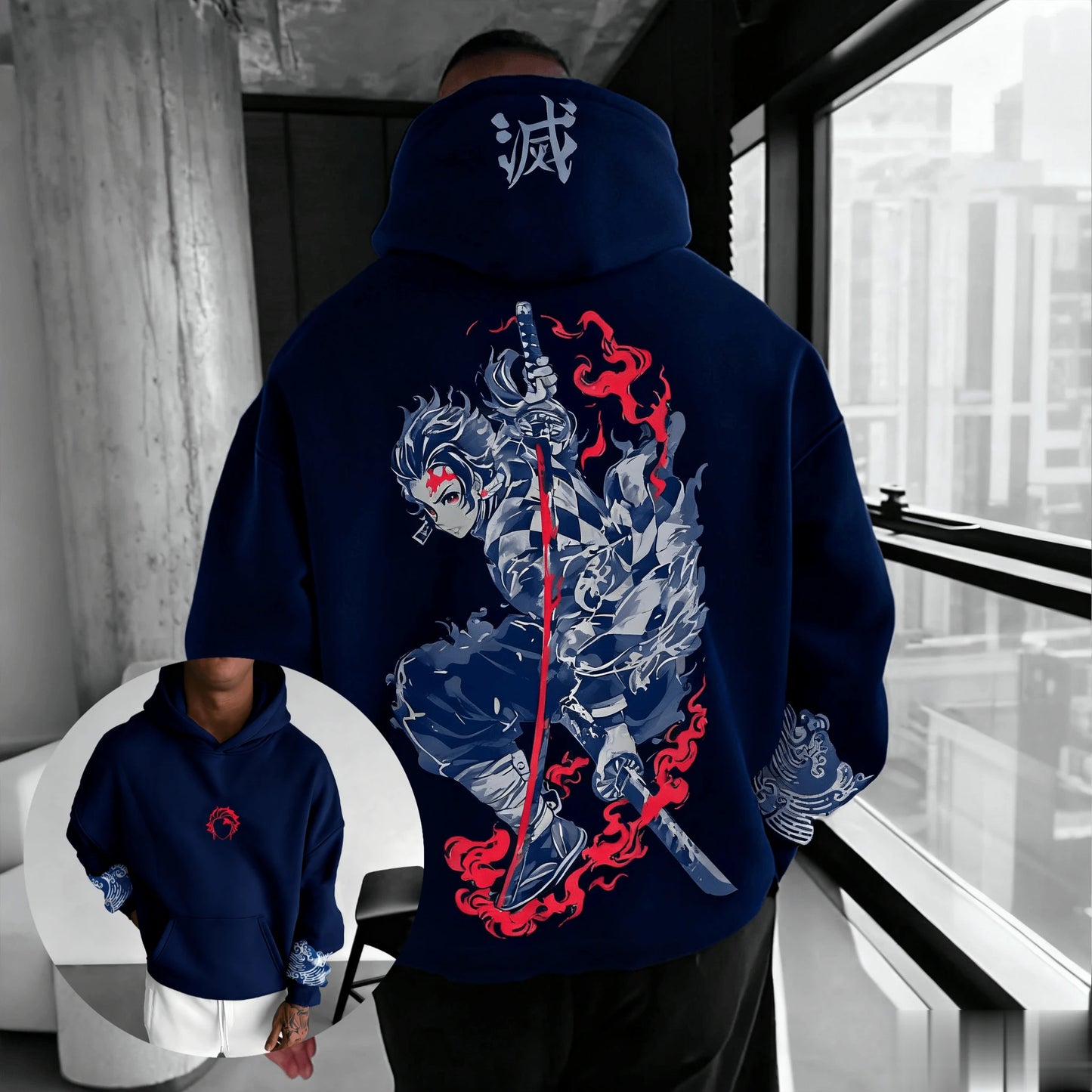 25 Cosplay Fashion Demon Slayer Hooded Sweatshirt Men Women Anime Pullover Hoodie Oversize Casual Streetwear Long Sleeve Autumn