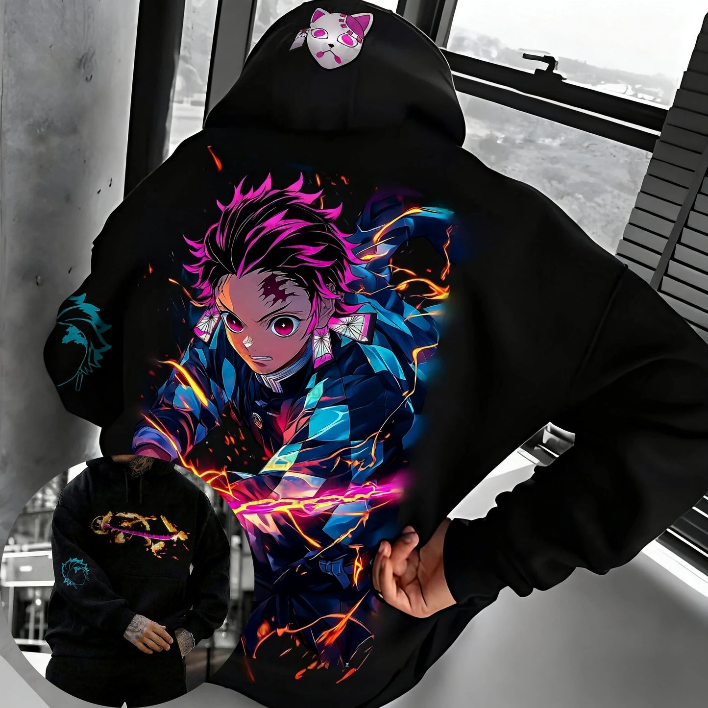 Autumn Fashion New Anime Hoodie Demon Slayer Sweatshirt Men Women Cosplay Oversized Casual Pullover Long Sleeves Top Streetwear